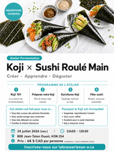 Charger l'image dans la galerie, Atelier Koji et sushis roulés à la main — Expérience de fermentation
